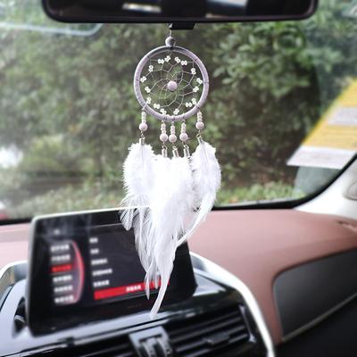 Drömfångare Bilhängande Ornament Fjäder Bilspegel Hänge Biltillbehör För Tjejer Hem Auto Interiördekor Bil