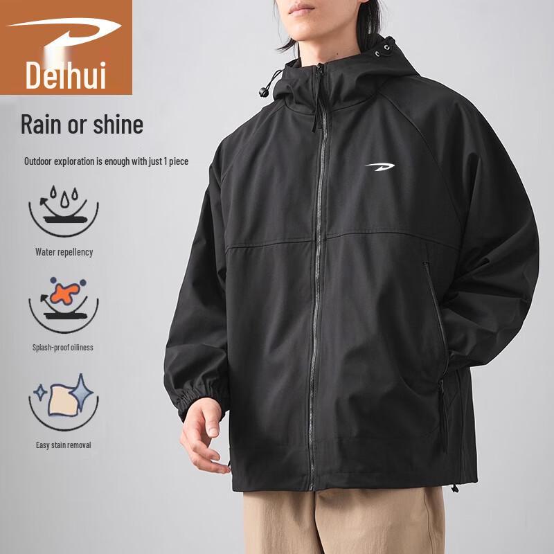 

Deerhui Men s Outdoor Windproof Waterproof Hooded Jacket S