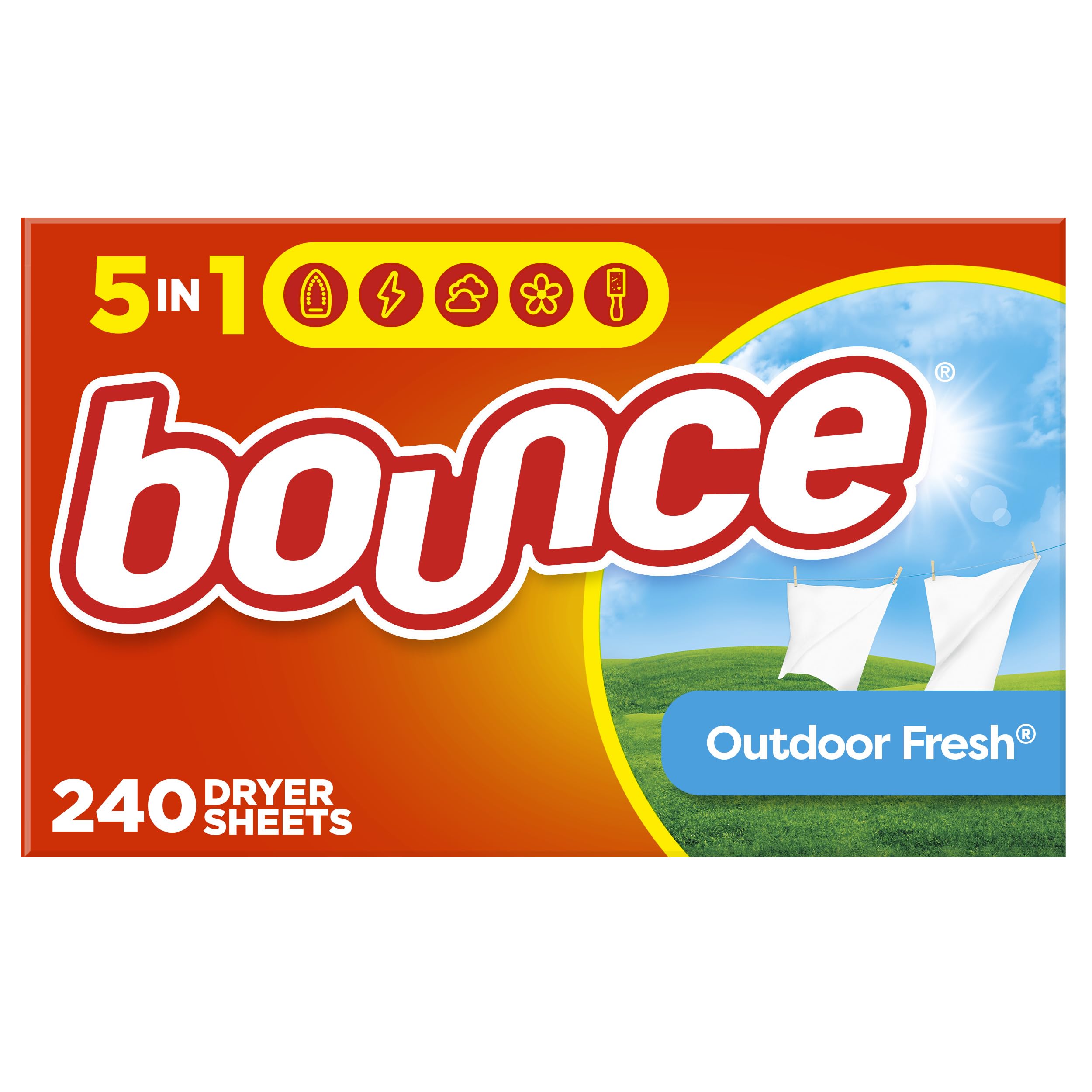 

Bounce Outdoor Fresh Fabric Softener Sheets 240 Count by Bounce [item]