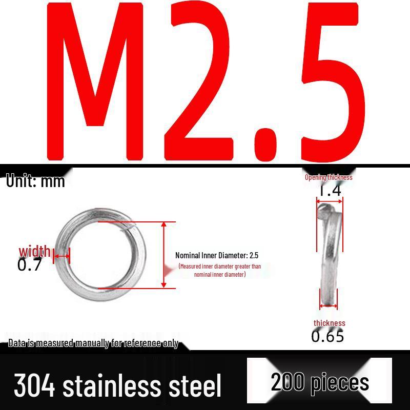 Verdickte 304/201 Edelstahl-Federring Elastischer Abstandshalter M3-M24