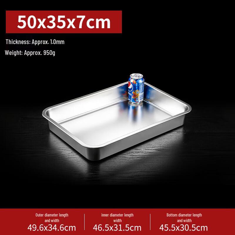 Прямоугольный поднос для сервировки шведского стола из нержавеющей стали 304