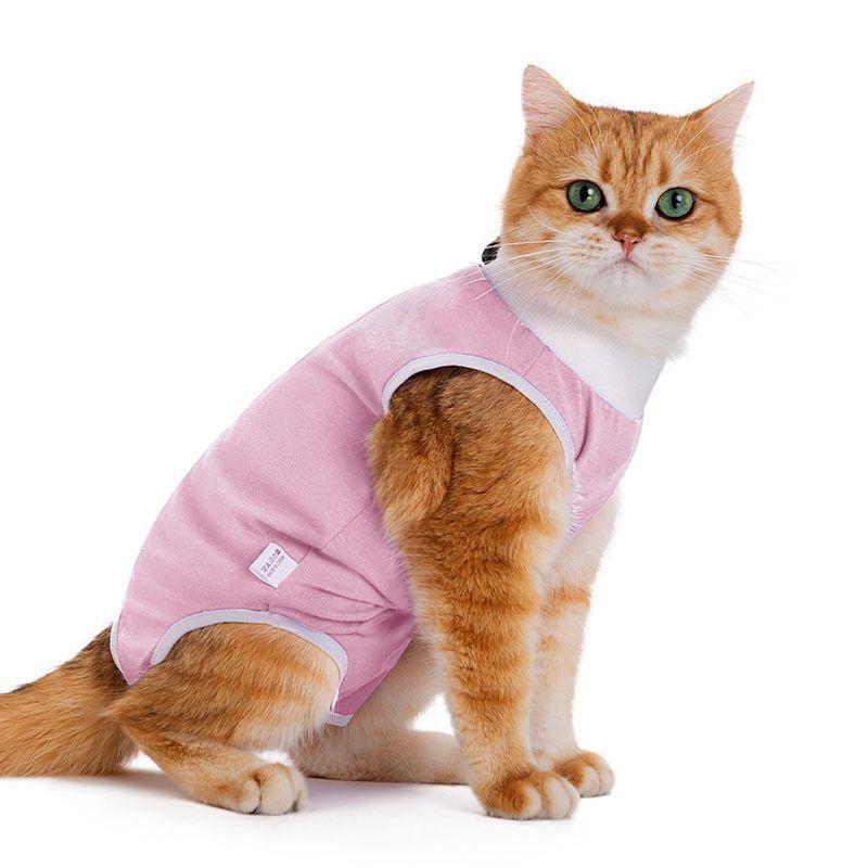 Cat Spaying Suit After Surgery - Anti-scratching Breathable Cartoon-style All-season Female Cat Surgical Gown