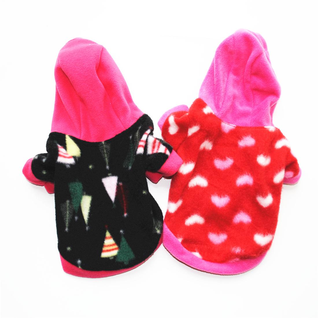 

Warm Elastic Fleece Fleece Hoodie for Pet Dogs with Hat xs