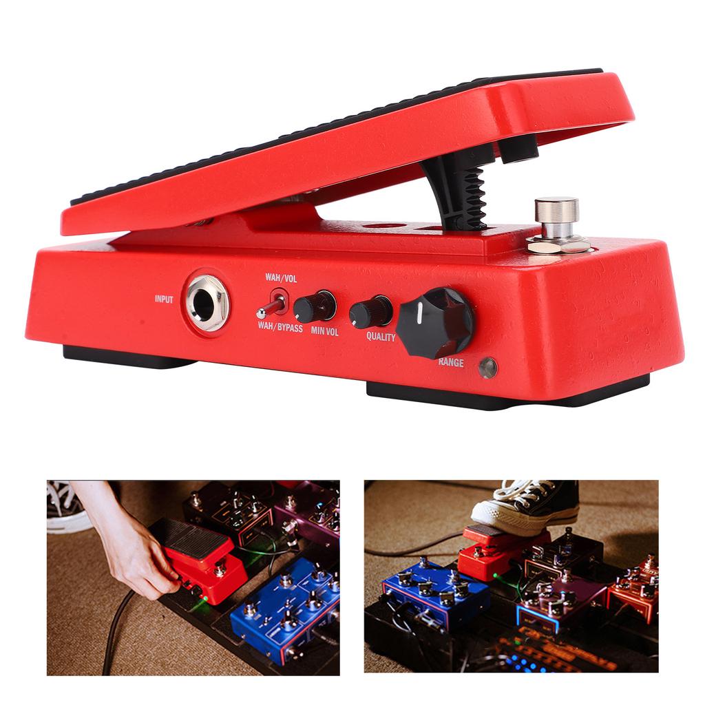 9V 18mA WAH Volume Pedal Multimode 6 Level Adjustable Frequency Guitar Tuning Accessories