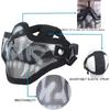 Airsoft-Maske, Airsoft-halbe untere Gesichtsmaske aus Stahl und Metallgeflecht für Luftgewehre, CS-Spiele, Paintball, Schießen, Cosplay