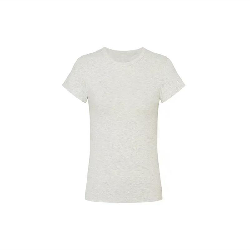 

Женская облегающая базовая футболка с круглым вырезом и длинным рукавом - Приталенный стиль «острая девушка» для весны и осени 2025 One Size (Recommended 80-130 jin)