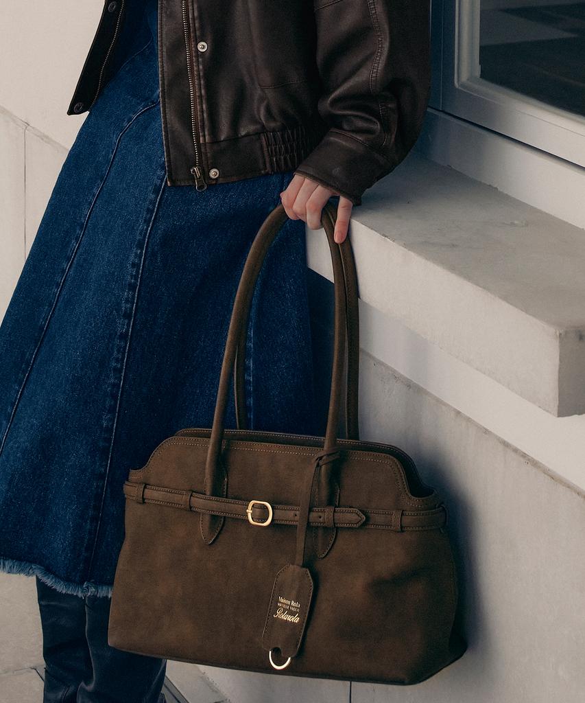 Rolarola Buckle Tote Bag Brown