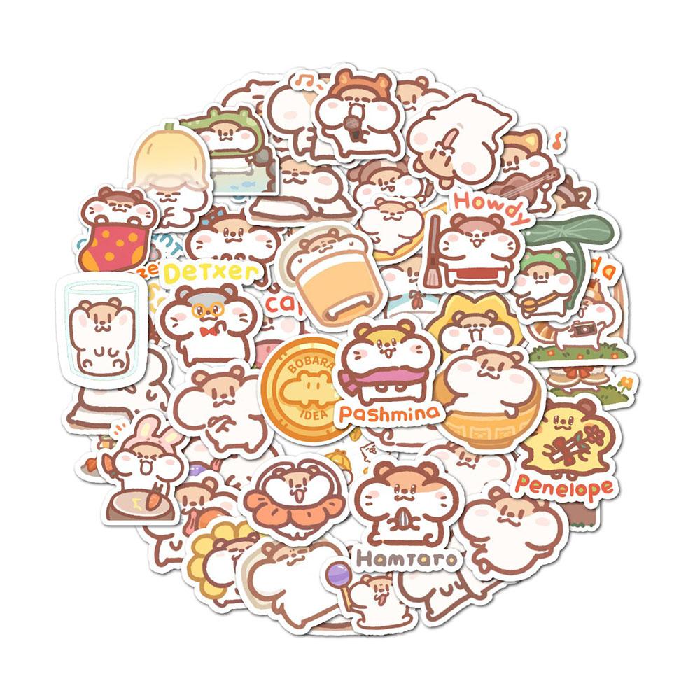 50/100/200Pcs Cute Milk Tea Cartoon Emoji Stickers - Fun and Creative Mobile Phone Stickers, Waterproof DIY Notebook Desktop T-40A-1-50Pcs