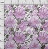 oneOone Cotton Flex White Fabric Leaves & Flower Florals Sewing Material Printed Fabric By The Yard 40 Inch Wides -