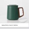 Geometric Ceramic Tea Brewing Cup with Lid and Filter