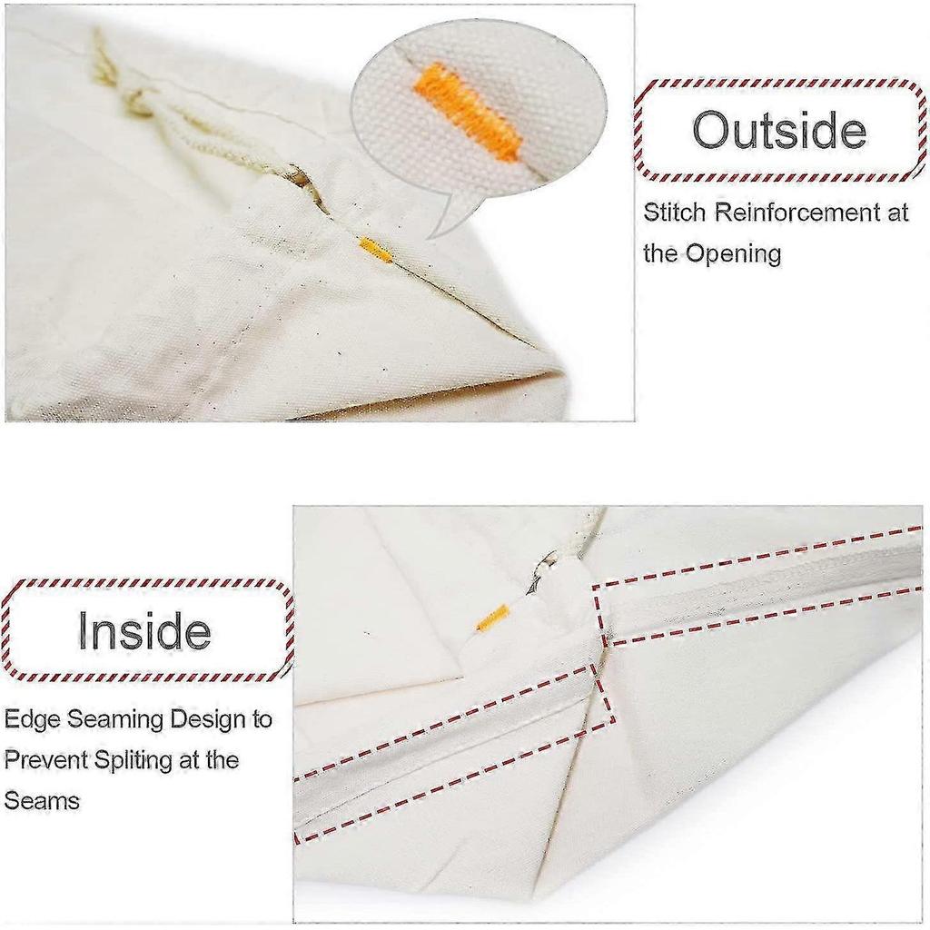 Canvas Christmas Organizer Gift Bag Drawstring Drawstring 2 Pieces(Yu-1) 25-26