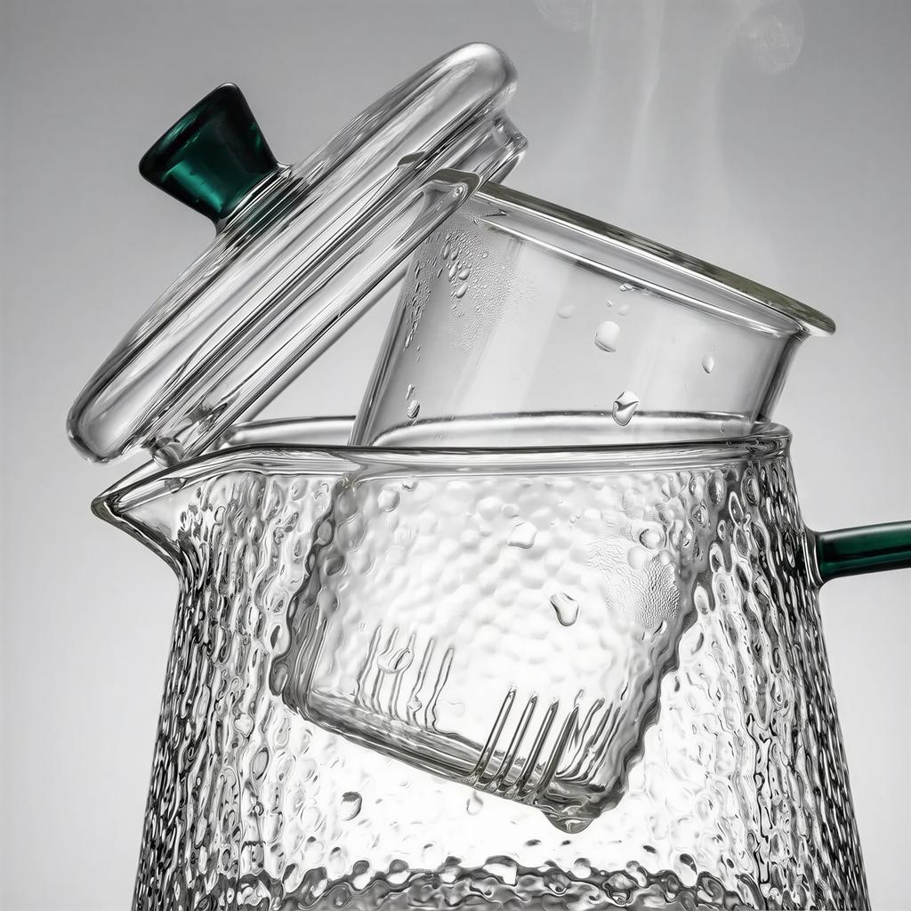 GLASS JUG TEA INFuser 1L TRANSPARENT BOROSILICATE GLASS
