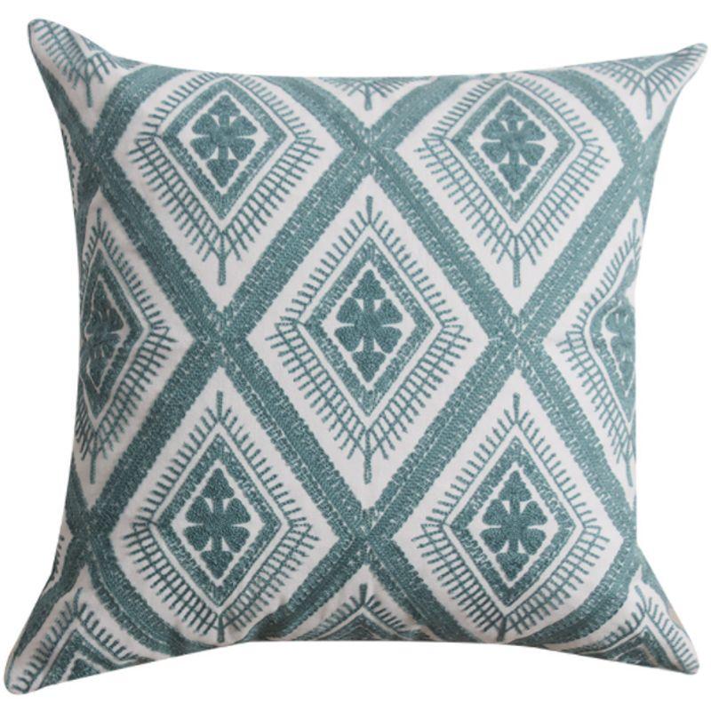 

Синяя хлопковая шерстяная вышитая ткань для рукоделия, наволочка для подушки, дивана, модельной комнаты, изголовья кровати, декоративная подушка Blue 2(Picture Color) Embroider 45*45 without core