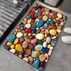 3D Pebble Diatom Mud Non-Slip Bathroom Floor Mat - Water-Absorbent, Easy-to-Clean Entrance Mat