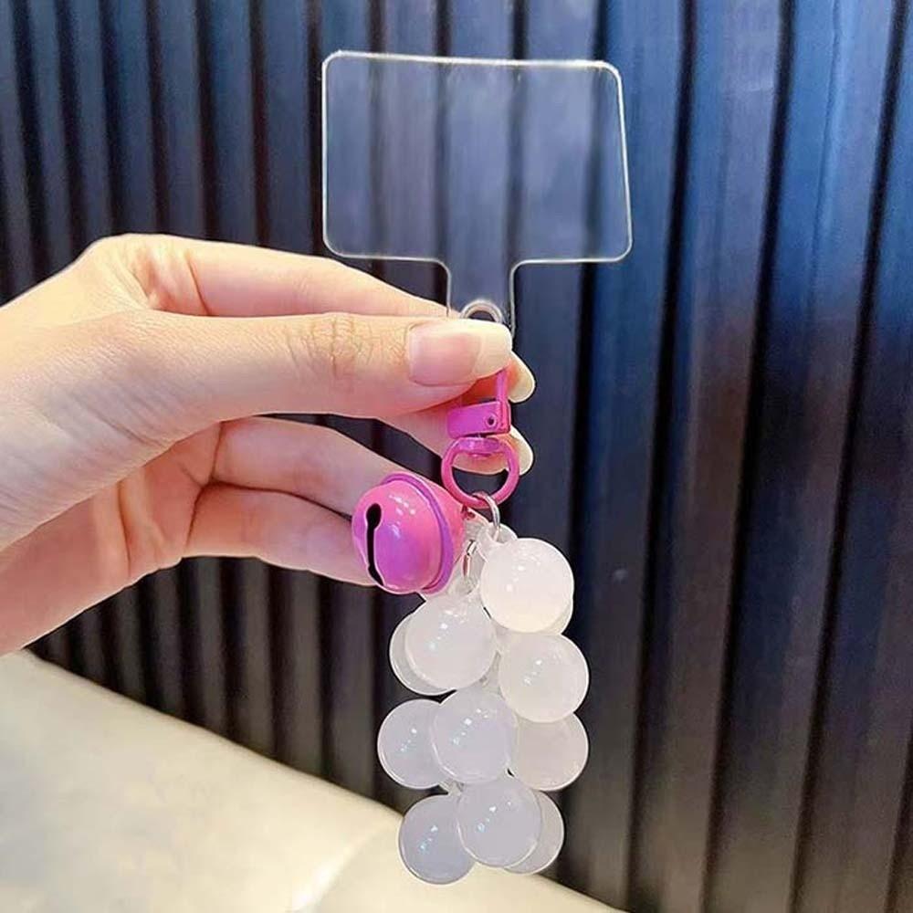 Color-Shifting Grape Key Chain UV-Sensitive UV Changing Pendant Beaded Bag Charm Daily Accessory