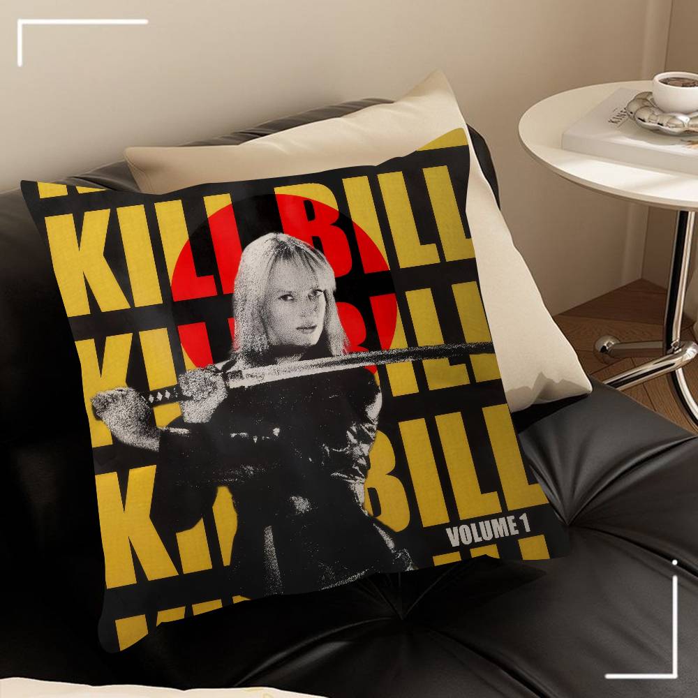 Classic Movie K-Kill Bill   Pillow Covers Cartoon Sofa Decorative Home Double-sided Printing Short Plush Cute Cushion Cover
