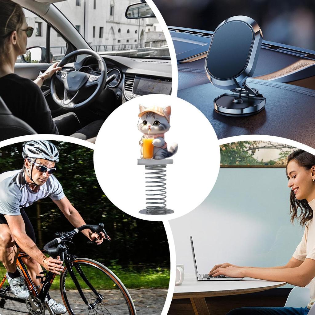 Dashboard Decoration, Center Console Decoration Figure, 2D Acrylic Cat Car Interior Decoration for Desk Bedside