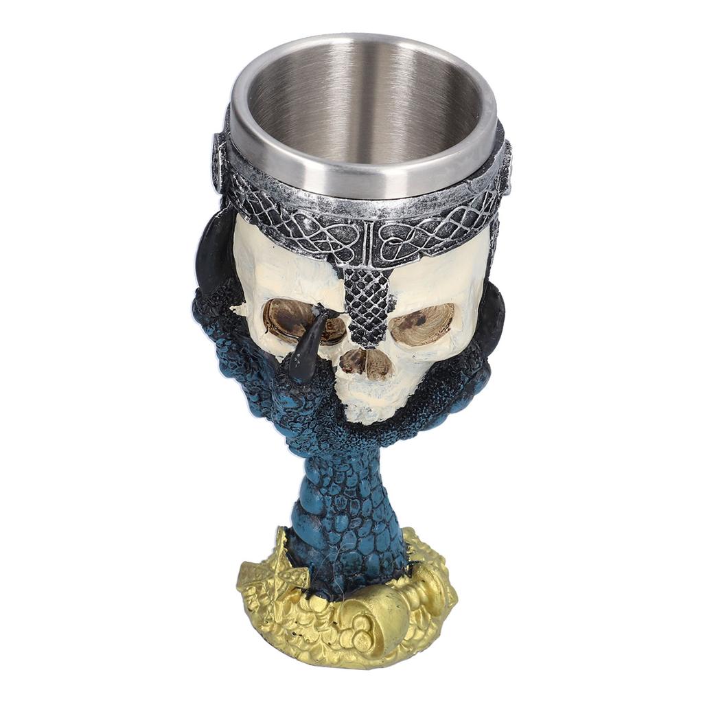 Skull Head Wine Goblet with Stainless Steel Inner Personalized Claw Skull Cup for Home