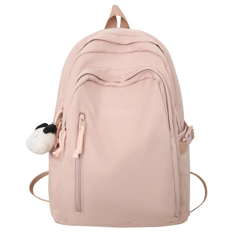 Student Schoolbag New Simple Backpack Large Capacity Junior High School Student Leisure Bag Going Out Light Backpack