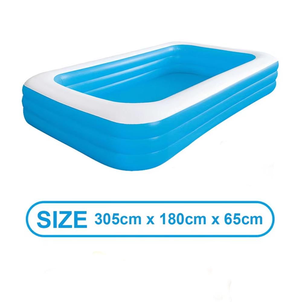 Large Pool For Adults Family 2/2.6/3M Inflatable Swimming Pool Detachable Above Ground Rectangular PVC Outdoor Water Games Toy