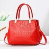 New Trendy Simple Crocodile Pattern Women Handbag Elegant All-match Portable Shoulder Crossbody Daily Handbag
