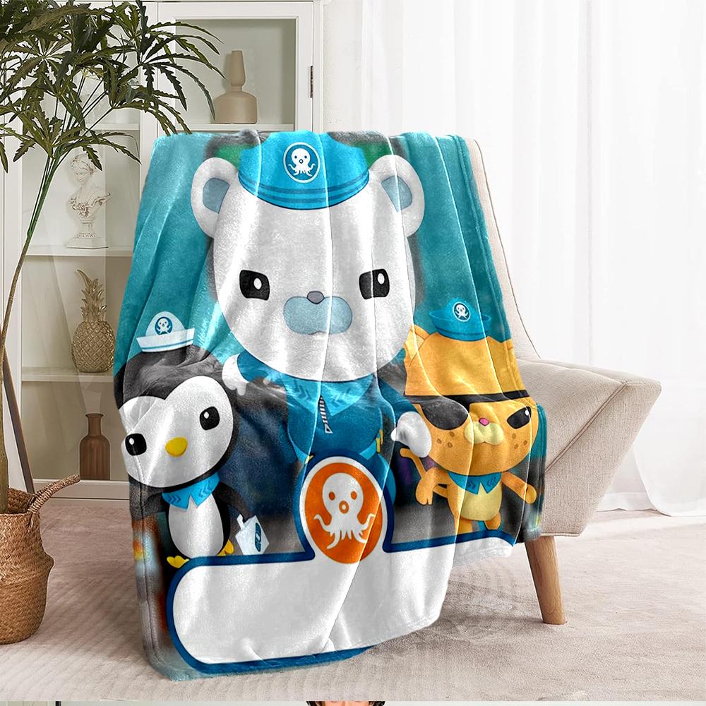 The Octonauts Theme Printed Blanket - Perfect for Couch, Bed, Travel & Outdoor Use | Machine Washable, Cozy & Durable.