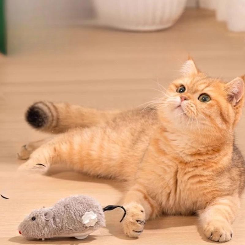 Cat PlushToy Simulated Mouse Electric Faux Fur Cat Mice Toy  Bite Resistant Kitten Interactive Toy Cat Accessories