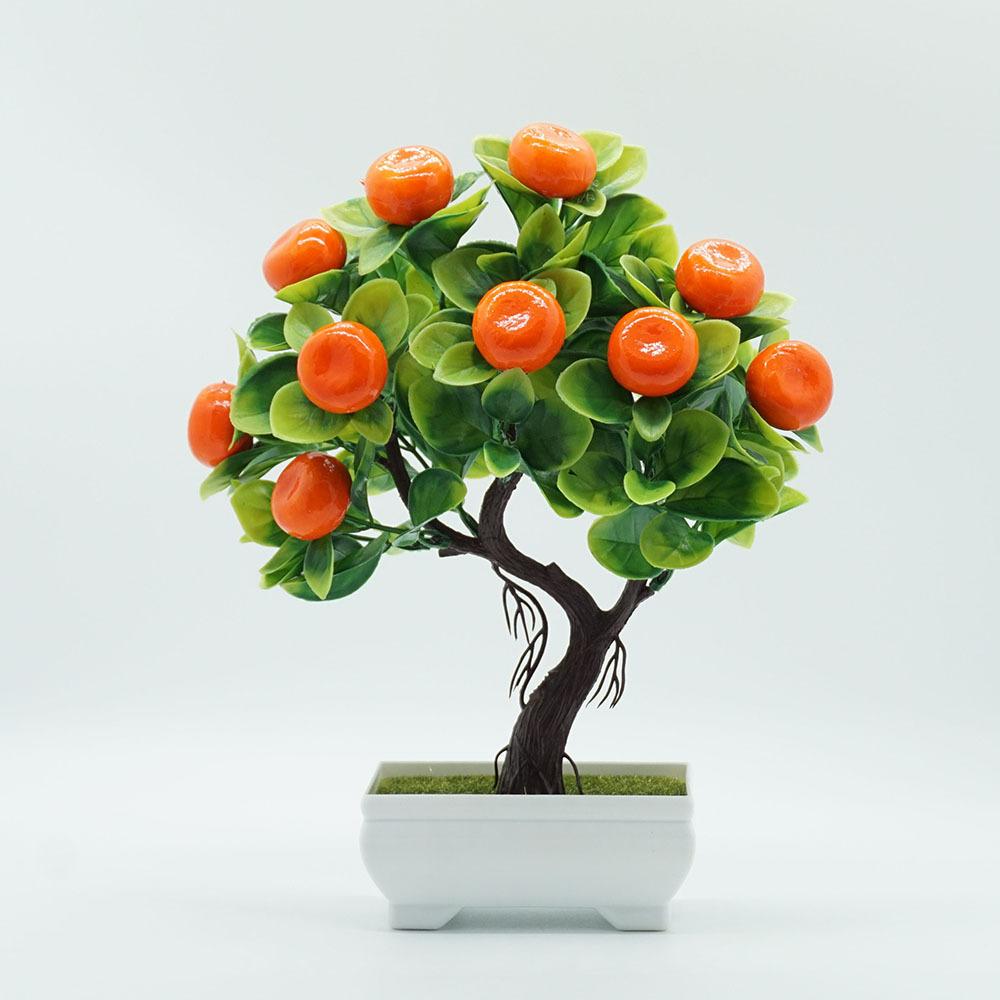 Artificial Plants Bonsai Small Fruit Tree Potted Bonsai Simulation Decor Artificial Ornaments Artificial Plant Bonsai Home Decor