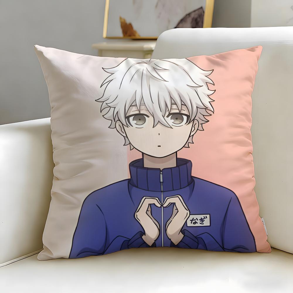 popular anime Blue Lock Cushion Cover Soft & Easy-Wash Pillow Case – Versatile for Couch, Bed, Travel and Office