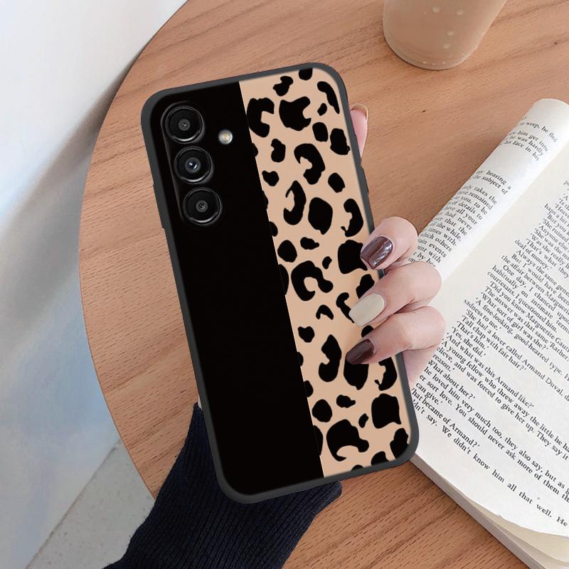 Leopard Print Phone Case For Samsung Galaxy A24 A54 A55 A34 A56 A16 4G Protection Back Cover Soft Silicone Fundas Shell Coque