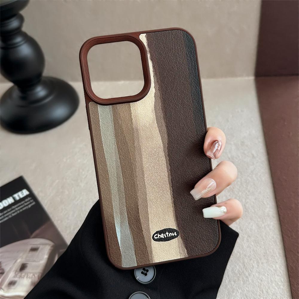 

Middle Style Ins Plaid Apple 16 Mobile Phone Case 14pro Max Leather 15 Suitable for IPhone 13 Maillard 11 16promax