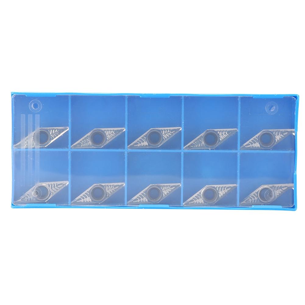 

10Pcs Carbide Blade VCGT160408AK H01 VCGT332AK Inserts for Lathe Turning Boring Tool