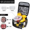 Cartoon Cute Black Cat Pattern Insulated Lunch Bag for Women Kids Portable Food Boxes Thermal Lunch Box Tote