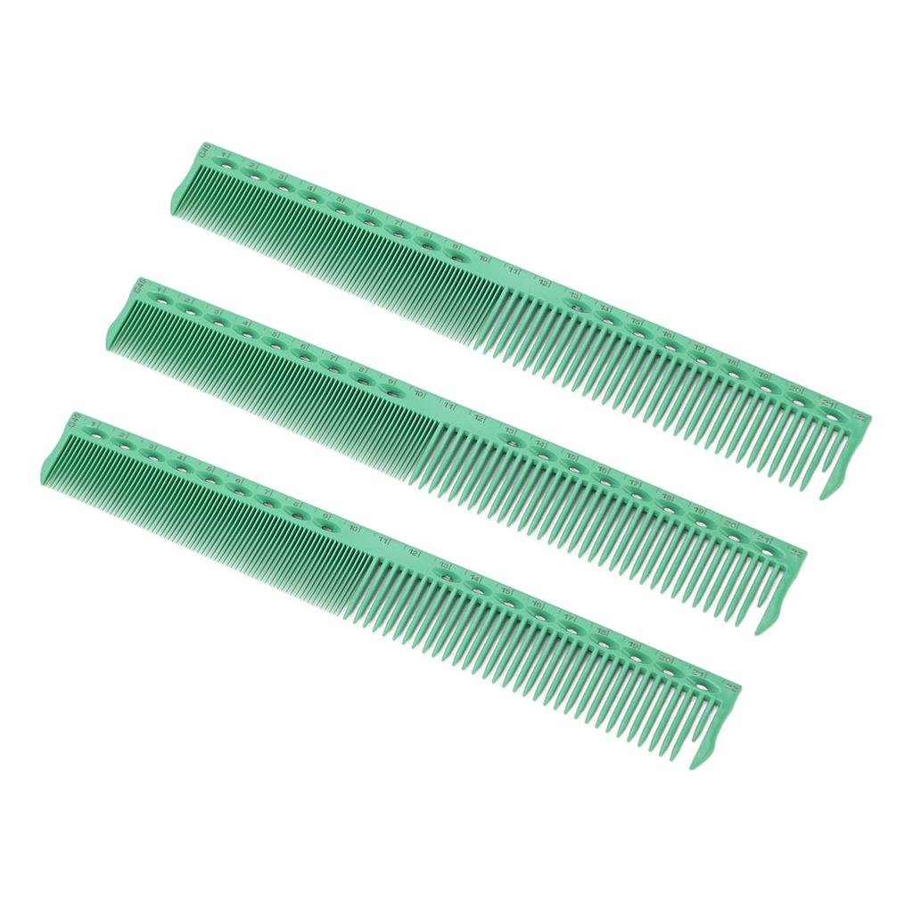 3pcs Professional Hair Styling Comb with Scale Fine Wide Tooth Heat Resistant Hair Cutting Comb