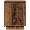 Nightstand with LED Lights Reclaimed Wood Look 38x34x50 cm