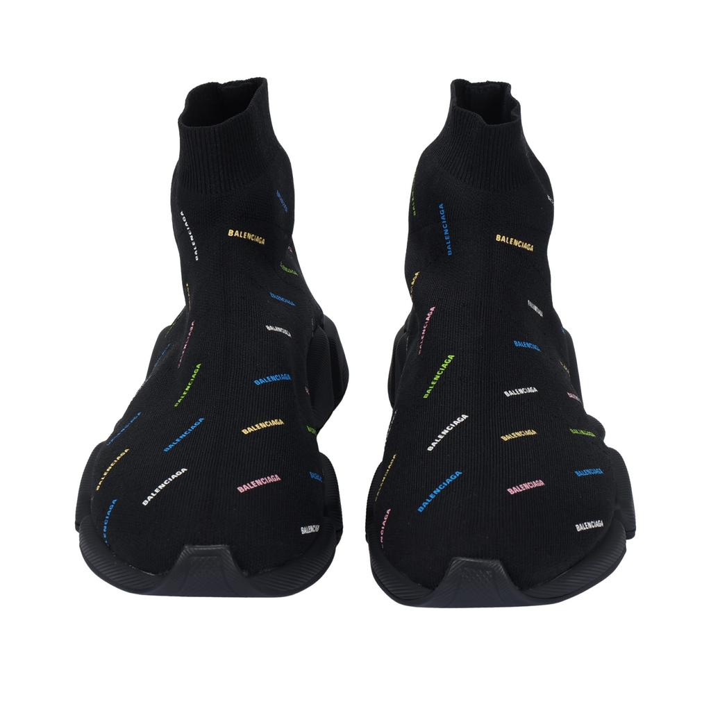 Balenciaga Speed 2.0 Logo AllOver Maglia Riciclata Nero Multicolore 617239W2DF01088