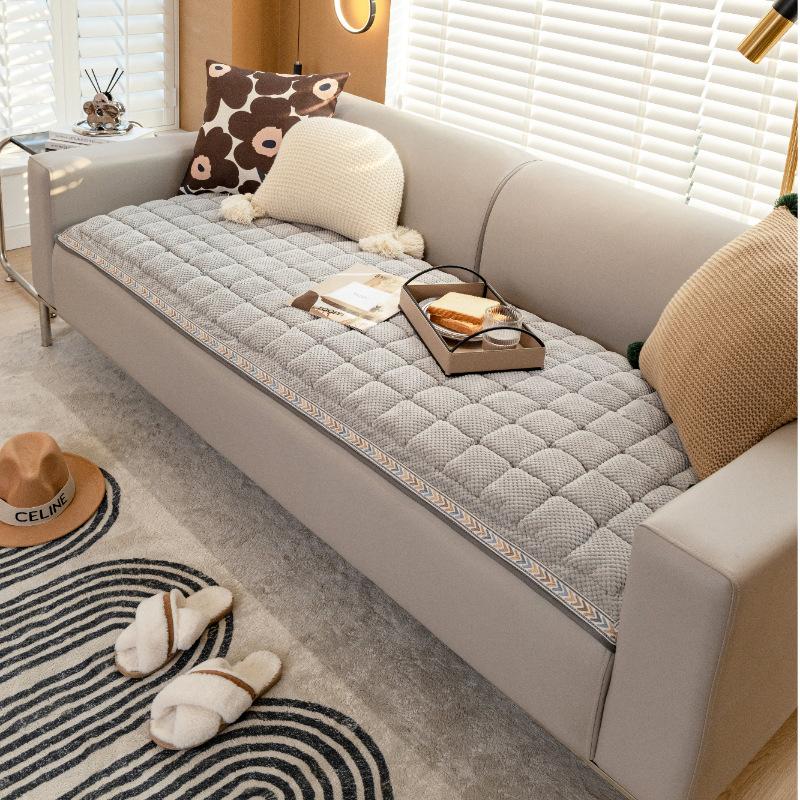 New Plush Thick Sofa Mat Comfortable High-quality Plush Soft Seat Cushion Home Living Room Decoration Anti Slip Environment Protection Bay Window Mat