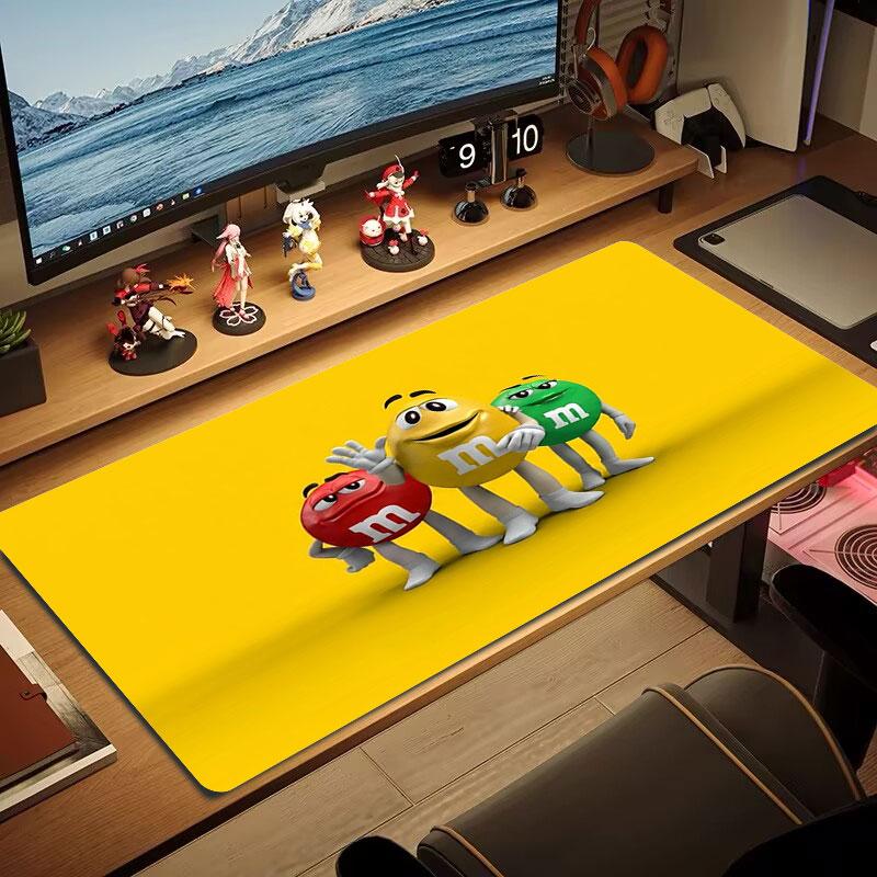 M&M's Large Size Mouse Pad Large Gaming Table Cushion Non-slip Laptop Tablet Big Mousepad XXL Mat Mini PC Playmat With Lock edge