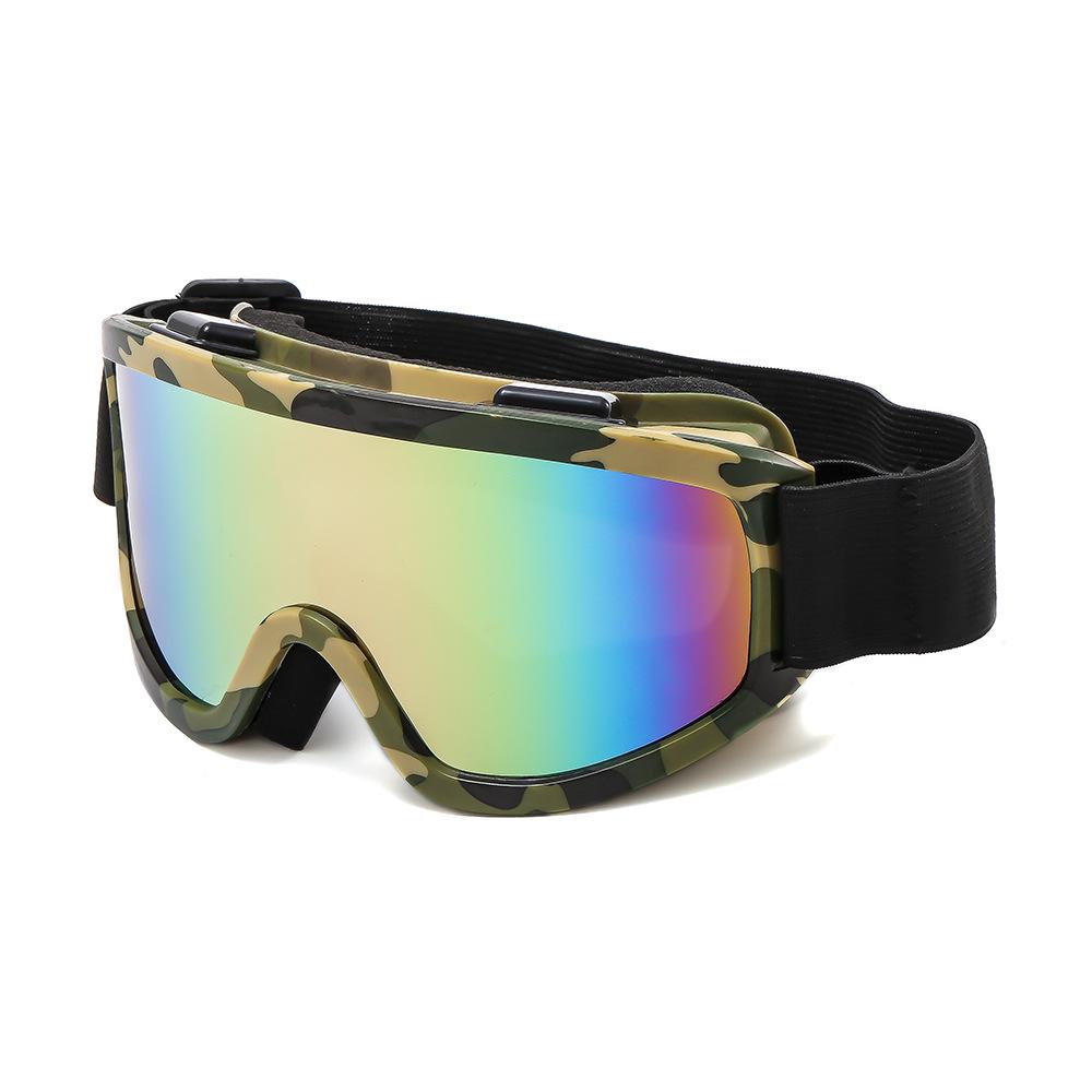 Cross-border Fashion Anti-fog Ski Goggles: Large Frame, Wind & Sand Proof, Colorful Protective Sports Glasses