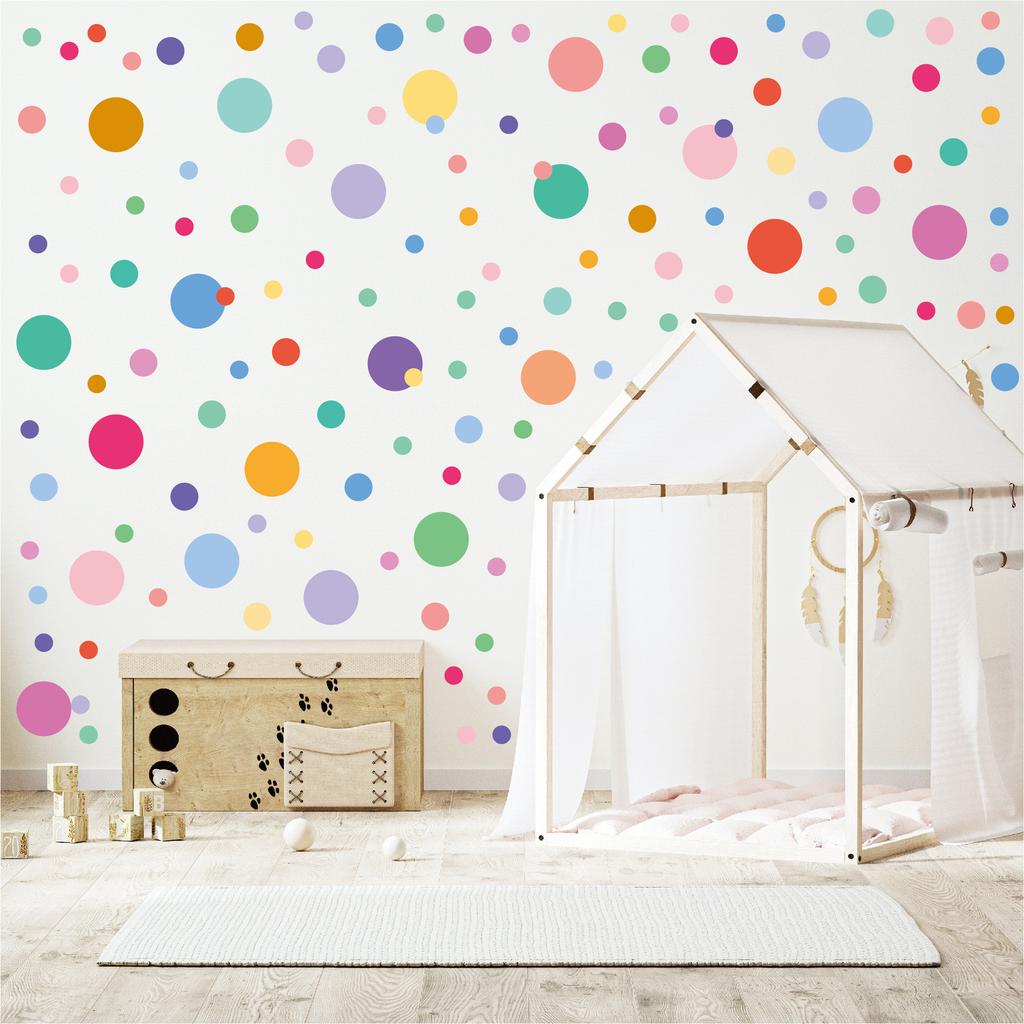 Dot Wall Stickers Colorful Different Sizes Home Decoration Bedroom Cloakroom Kindergarten Children's Room Wall Stickers