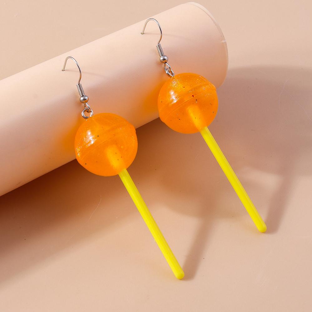 Cute Resin Sweet Lollipop Drop Earrings for Women Simulation Food Candy Dangle Earrings Girls Party Jewelry Gifts