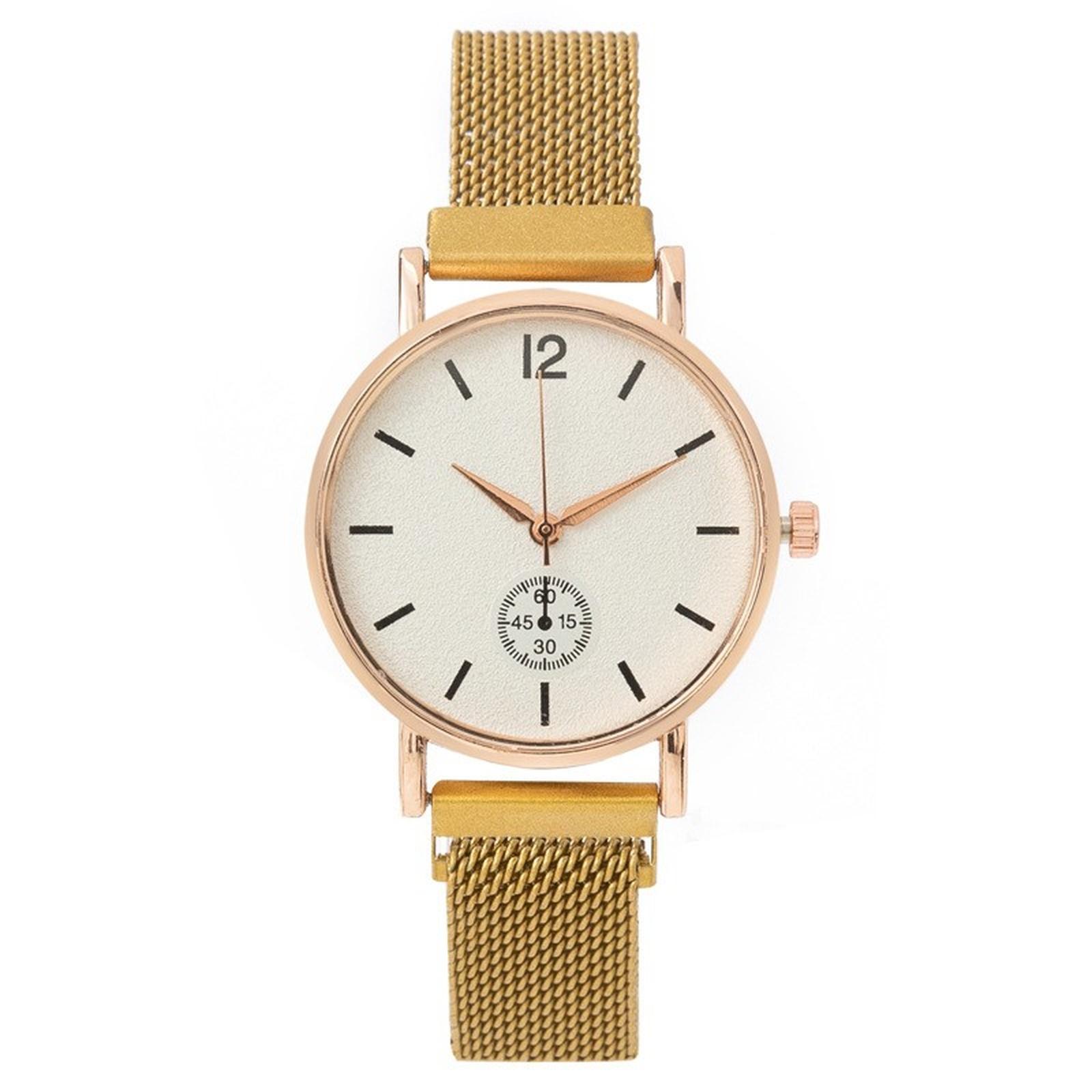 

Women Fashion Leather Watch One Size золотий