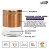 Rose Gold Finish - Bell Bottom Glass Jars for Sugar,Cereal, Spices, Pulses and other Kitchen Storage 1250ml, Set of 1