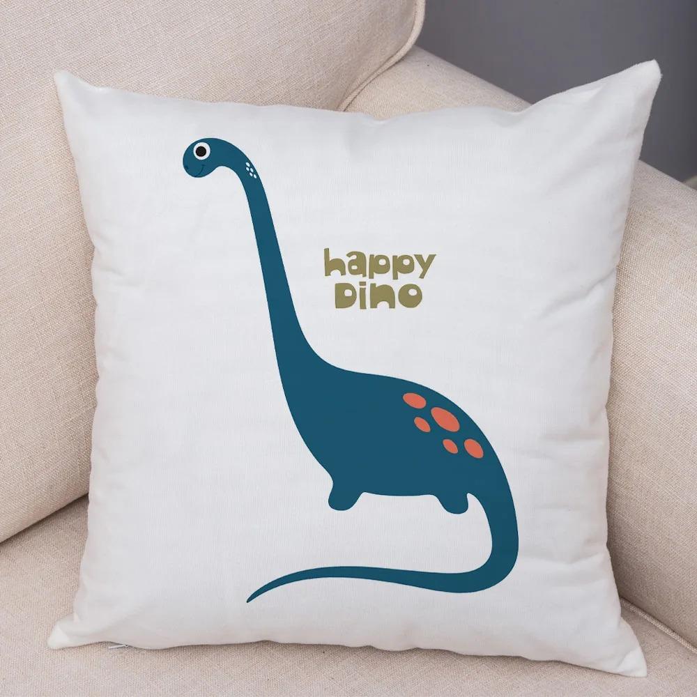 Süße Cartoon-Dinosaurier-Dekorative Kissenhülle Büro Wohnzimmer Heim-Kissenhülle Auto-Schmuck
