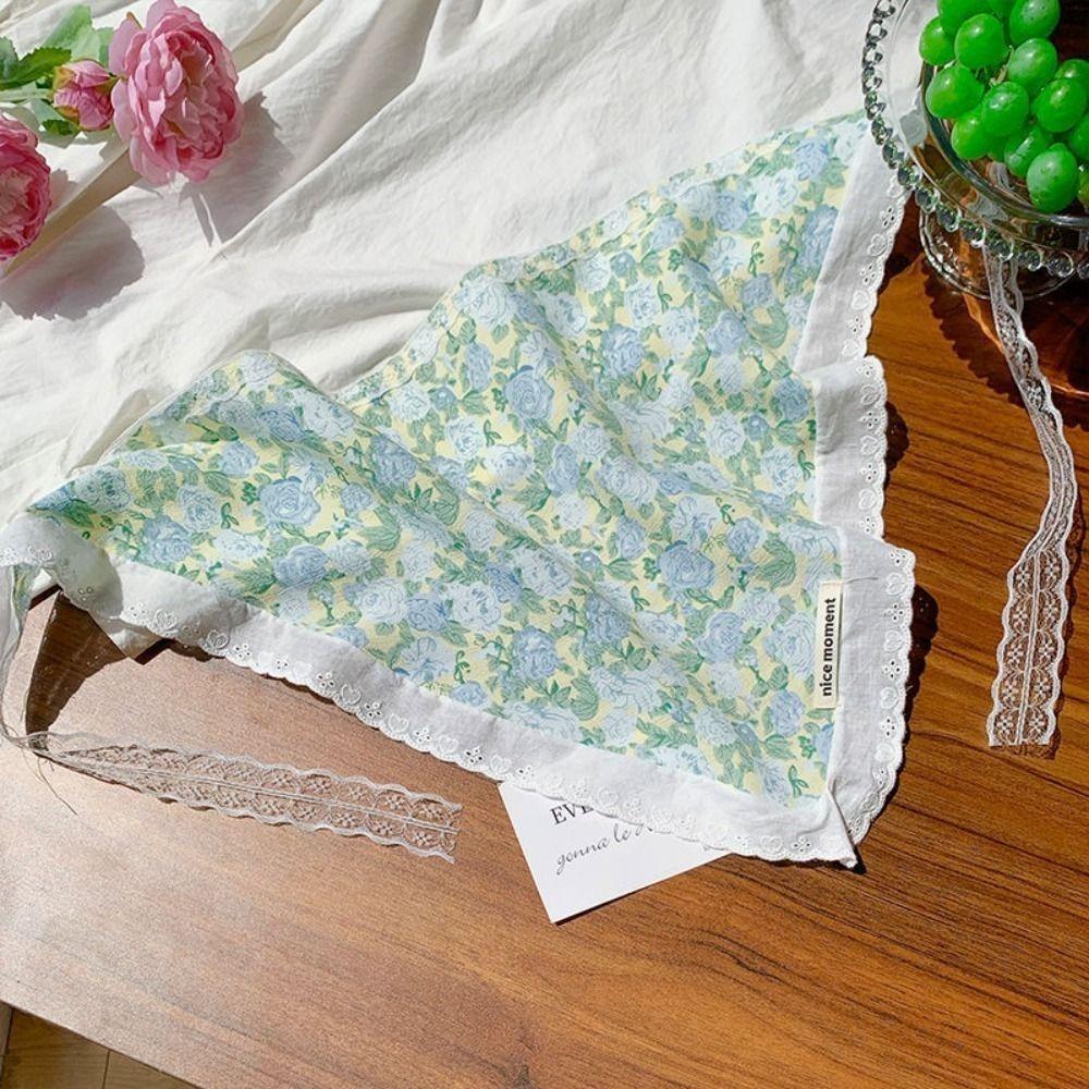 Breathable Women Triangle Headscarf Sun Protection Headscarf New Tie Straps Turban  Summer