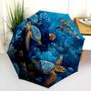 Sea Turtle  Pattern, Automatic Folding Umbrella, Portable and Foldable Design, 8 Ribs, a Christmas or Birthday Gift.