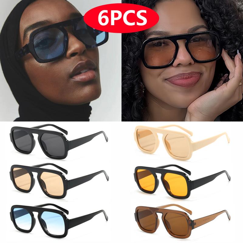 Small Rectangle Shades For Women Sunglasses  Retro Steampunk Half Frake Sunglasses Female Men Black Tea Glasses UV400