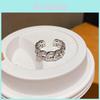 New Chinese Style Geometric Copper Open Ring With For Women