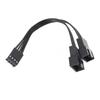 4Pin Plug To Dual 3Pin Plug Cable Splitter XXUC PWM Y Extend Wire for PC Motherboard Cooling Fan Controller Speed Convert Cord