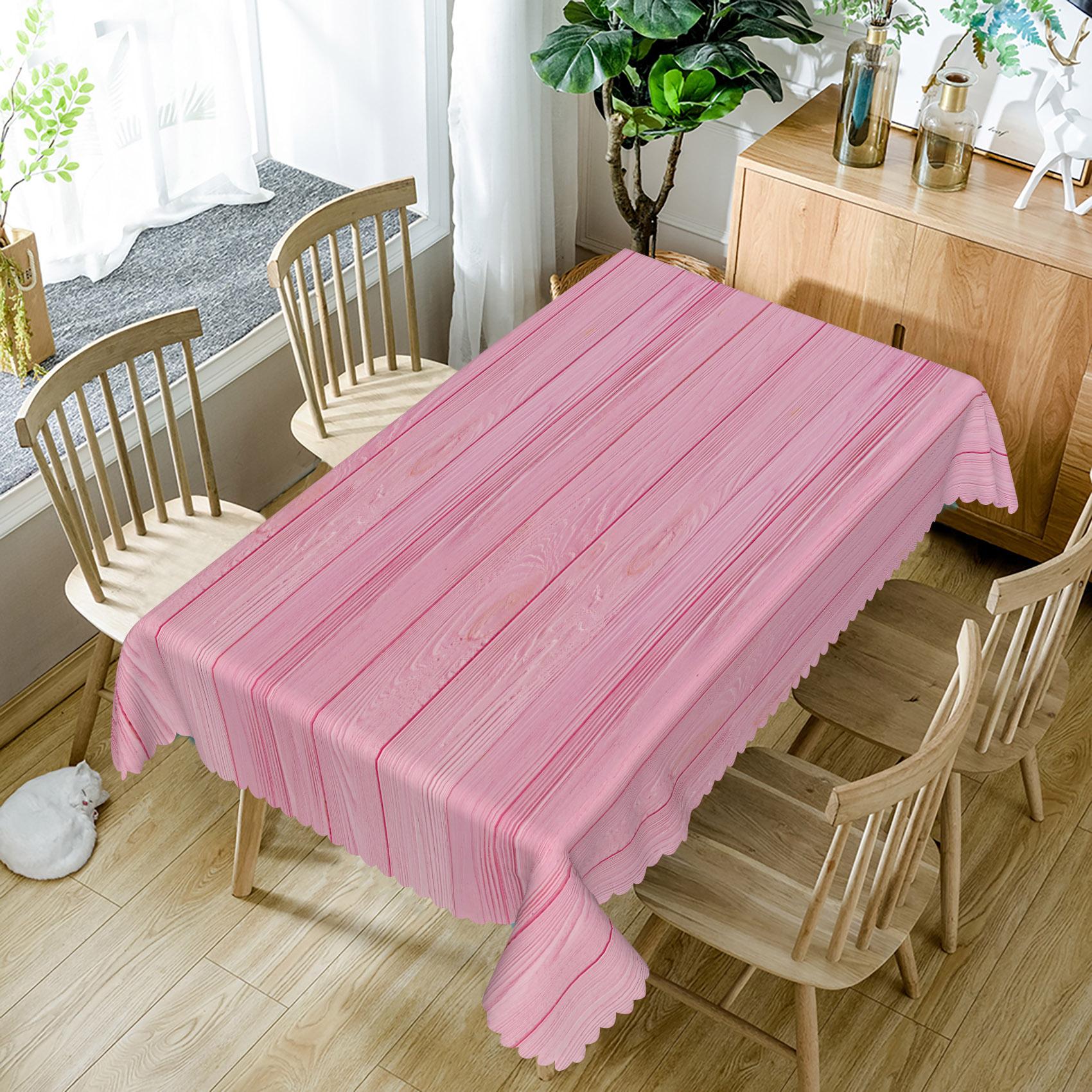 

Wood Grain Tablecloth Natural Rustic Rectangular Table Wooden Texture Waterproof Dining Table Decor For Kitchen Party Home Decor 90x140cm 35x55inch